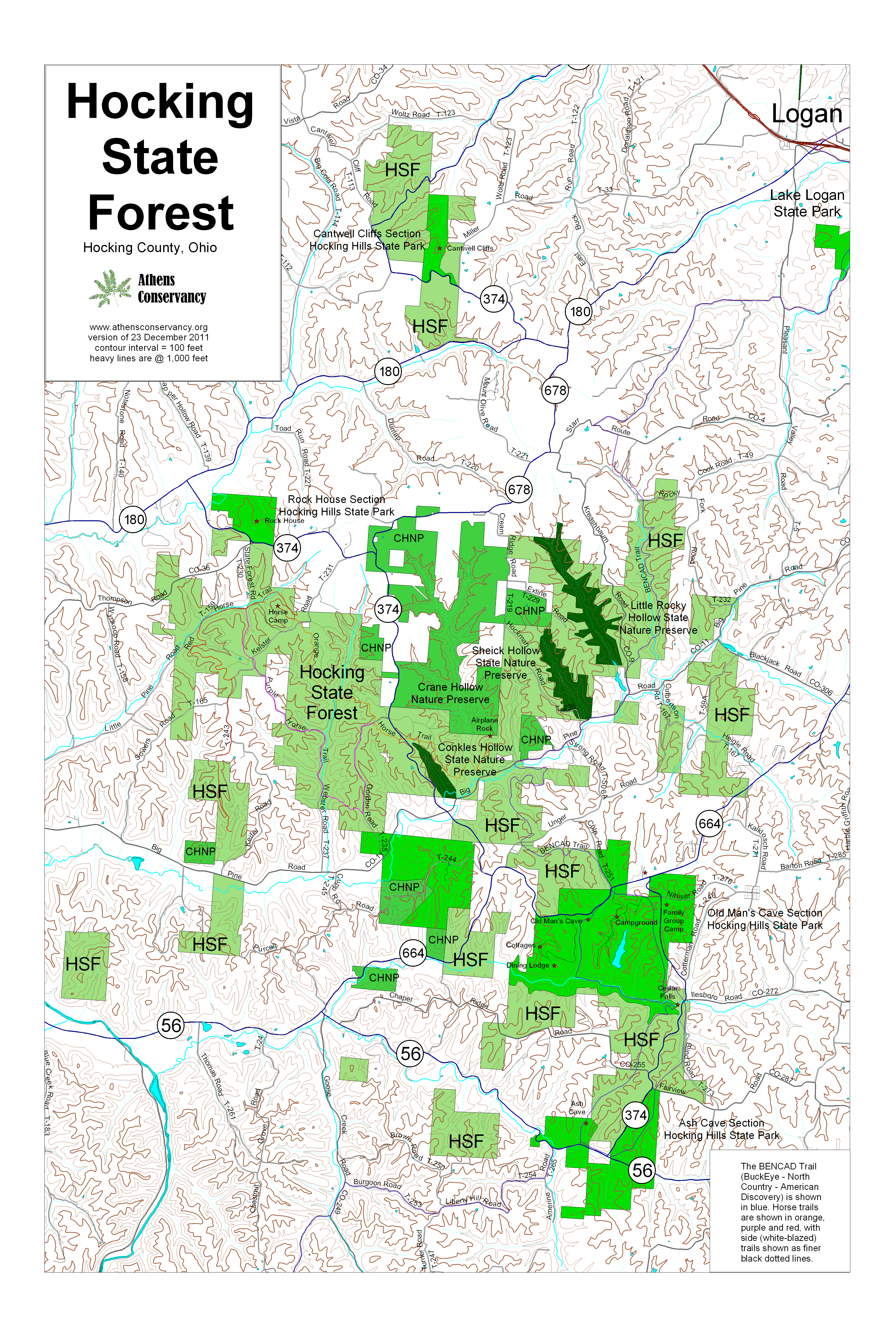 Ohio Regional Map Center Public Areas and Trails